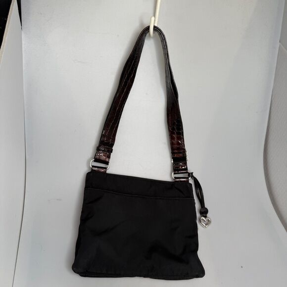 Brighton Brown Leather Alligator Embossed Crossbody Handbag E345145 Vintage - Picture 8 of 16